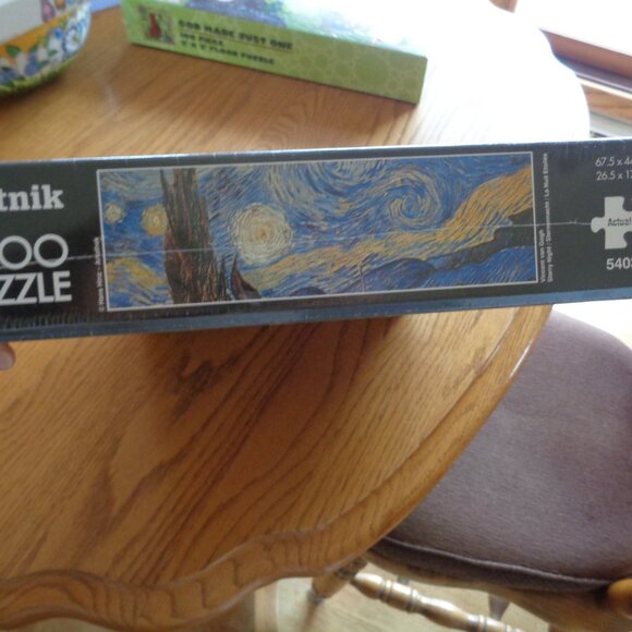 Piatnik Vincent Van Gogh Starry Night Jigsaw Puzzle Deluxe 1000 Piece 540363 NEW - Picture 3 of 5